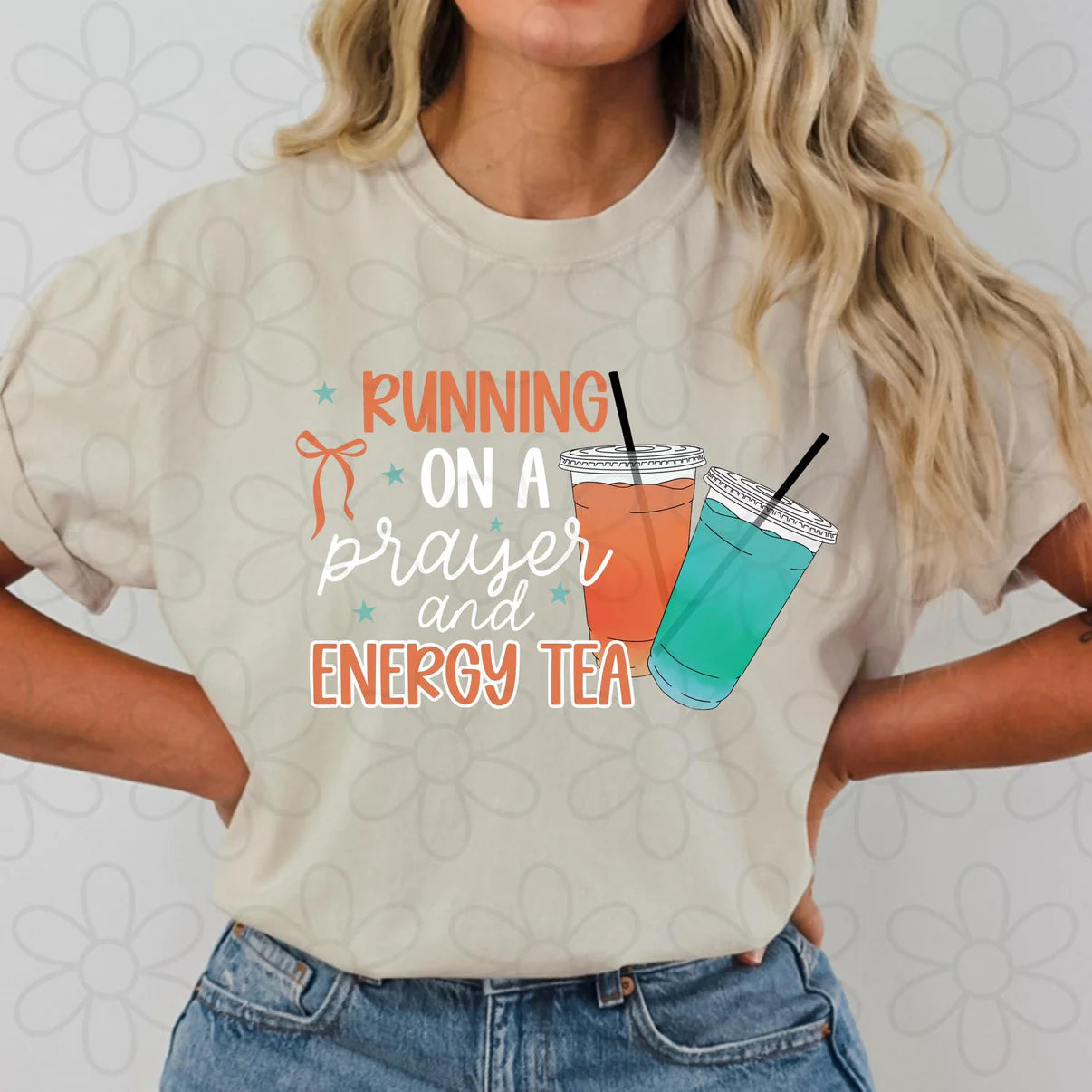 Running On A Prayer & Energy Tea Graphic Tee