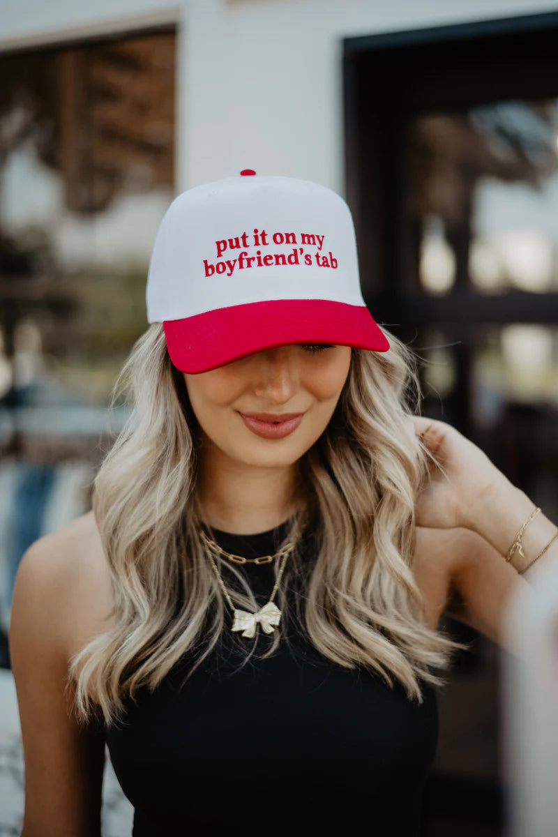 Put It On My Boyfriends Tab Vintage Baseball Hat