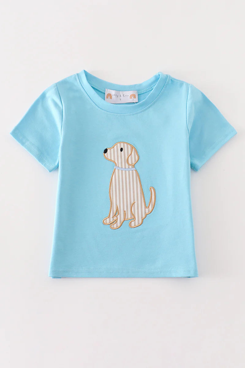 Boys Puppy Appliqué Top