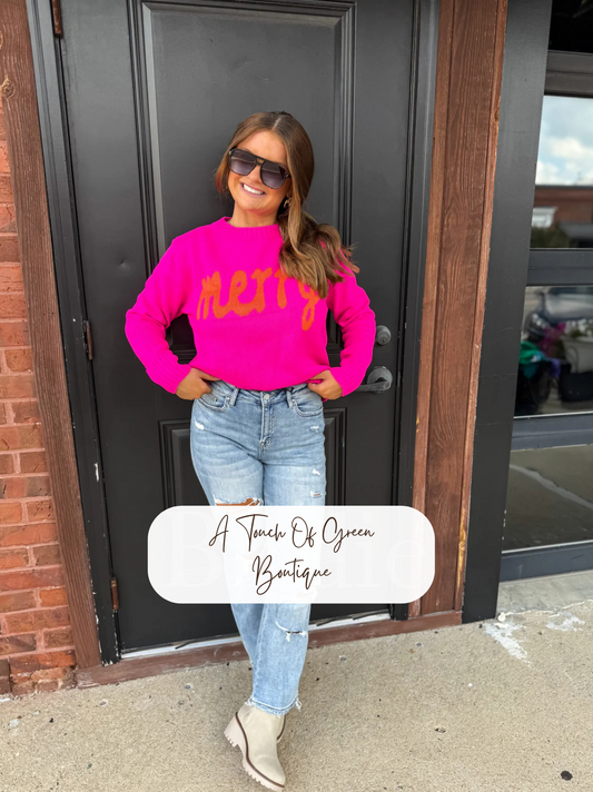 Preorder Merry Sweater in Pink