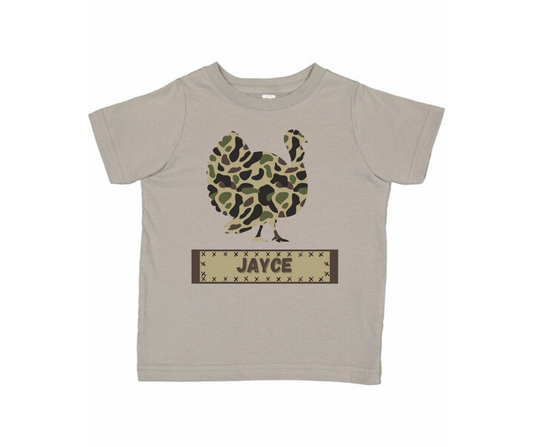 Camo Turkey Name Tee