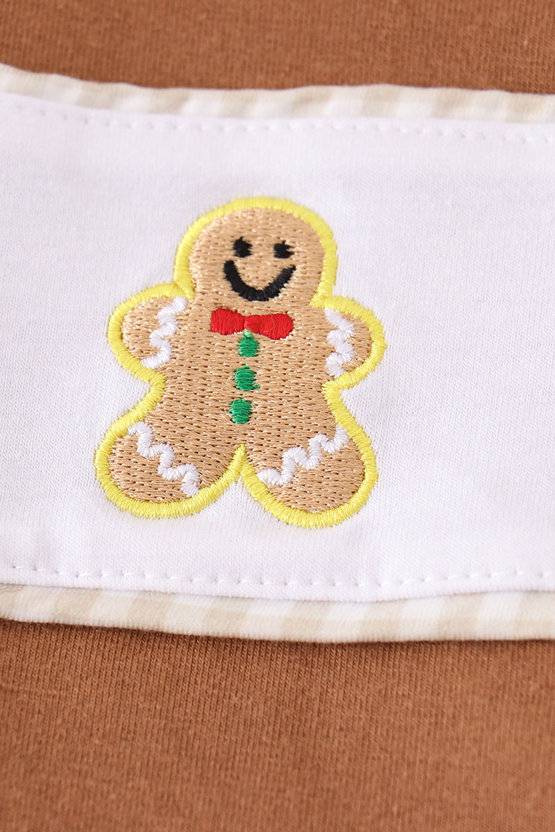 Boys Embroidered Gingerbread Pants Set