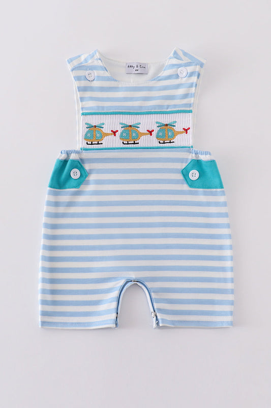 Boys Stripe Embroidered Helicopter JonJon