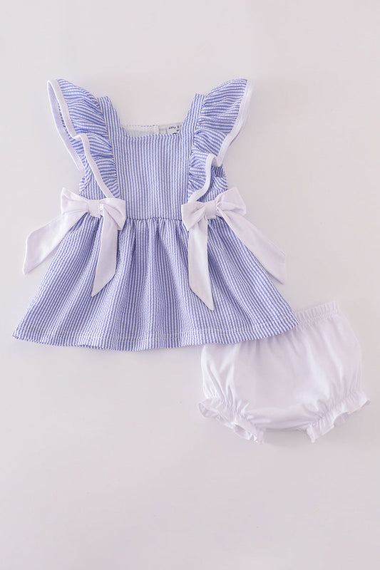 Girls Seersucker Bloomer Set
