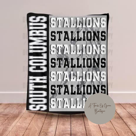 SCHS Stallions Plush Blanket