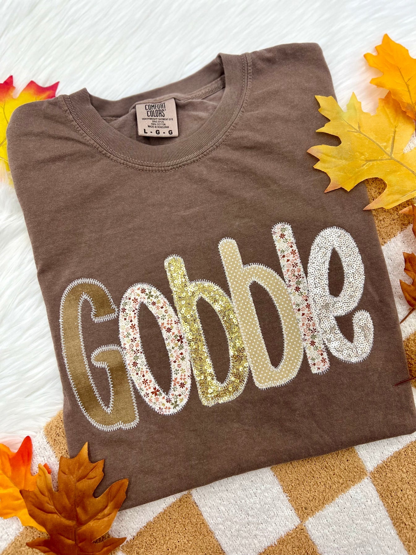 Embroidered Gobble Applique Tee/Crewneck