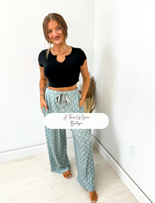 PREORDER Twinkle Tree Pajama Pants with Satin Bow