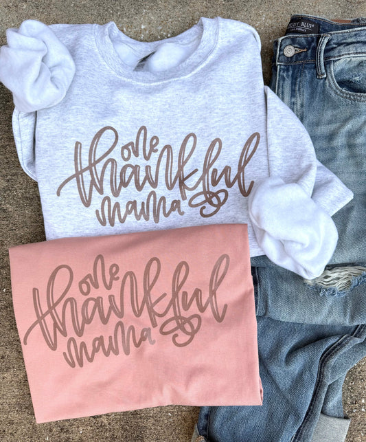 One Thankful Mama Graphic Tee/Sweatshirt