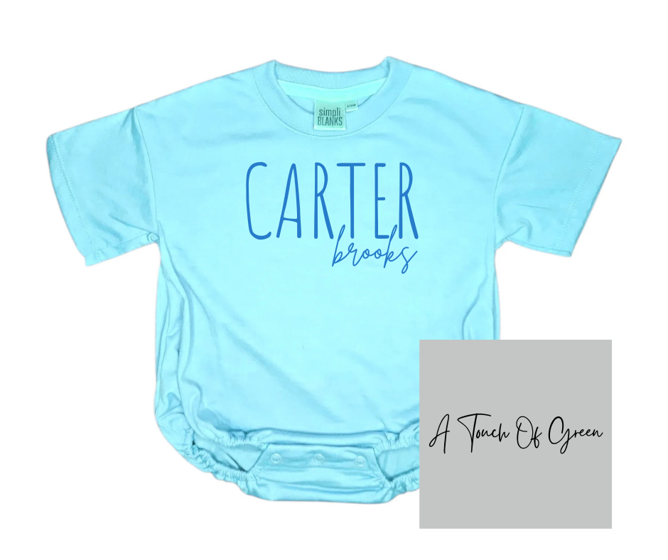 Kids Personalized Name Baggy Bubble-Blue
