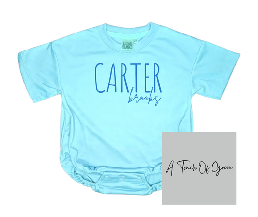 Kids Personalized Name Baggy Bubble-Blue
