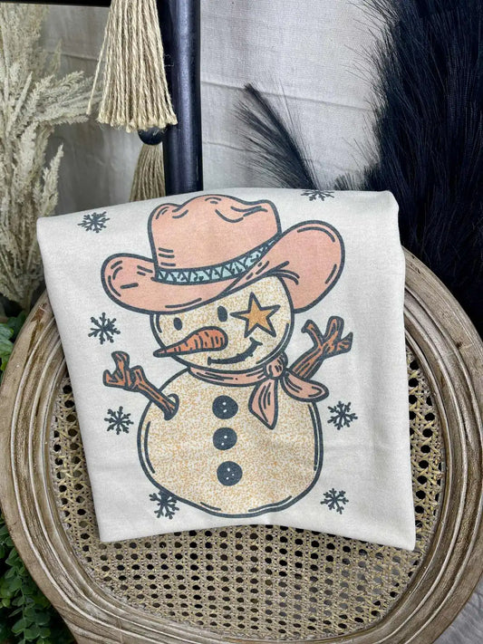 Western Snowman (Gildan Tee)-SALE