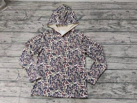 Mens Long Sleeve Light Weight Hoodie T-shirt