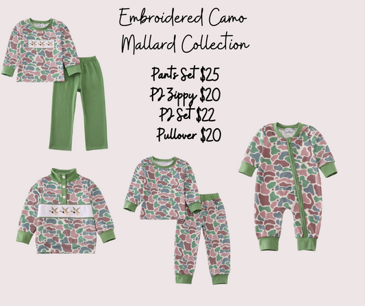 Embroidered Camo Mallard Collection