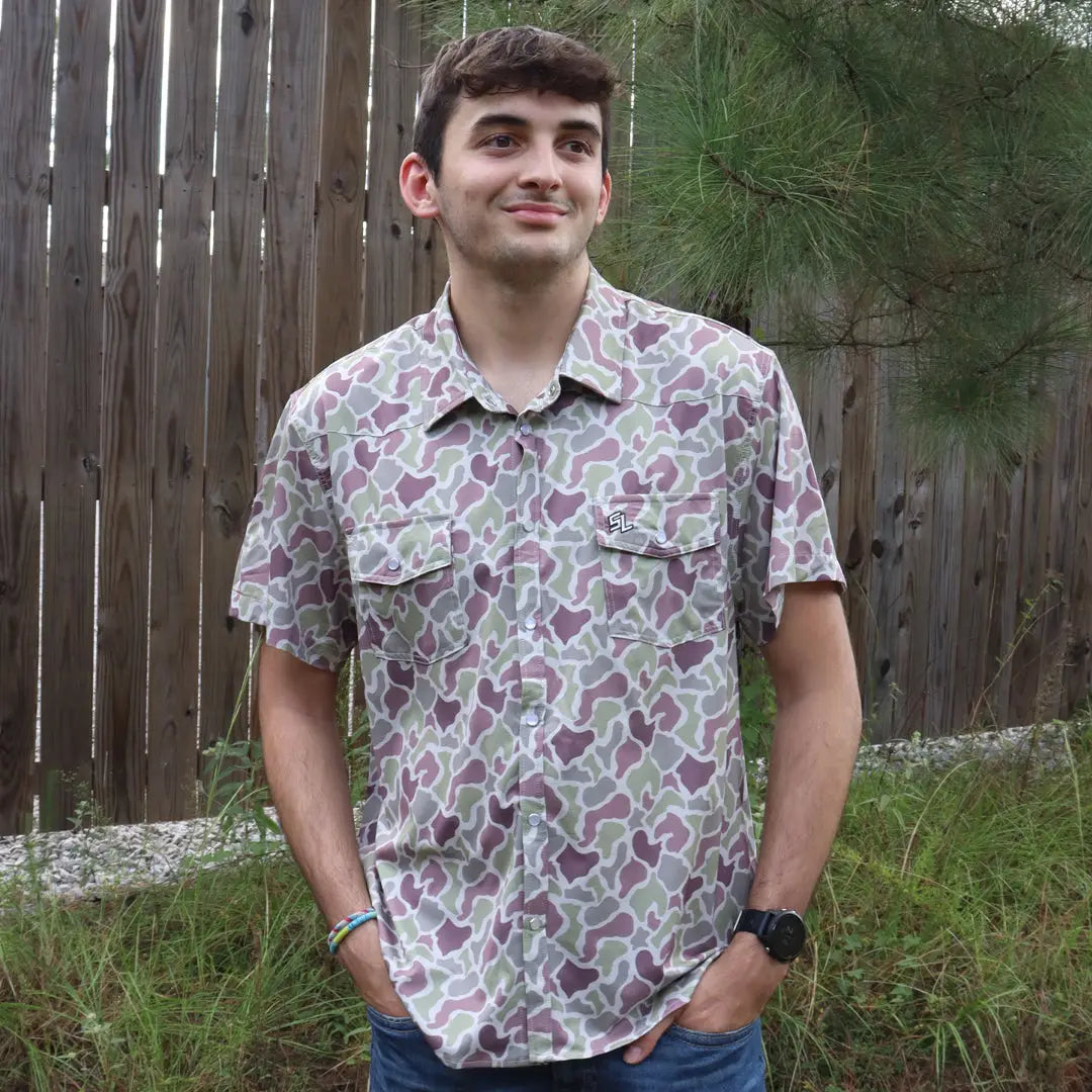 Southern Limit Button Down Light Camo