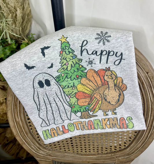 Happy HalloThankMas Tee