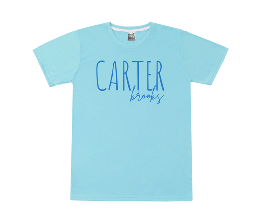 Kids Personalized Name Tee-Blue