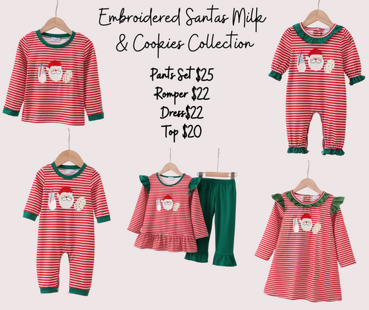 Embroidered Santa Milk & Cookies Colllection