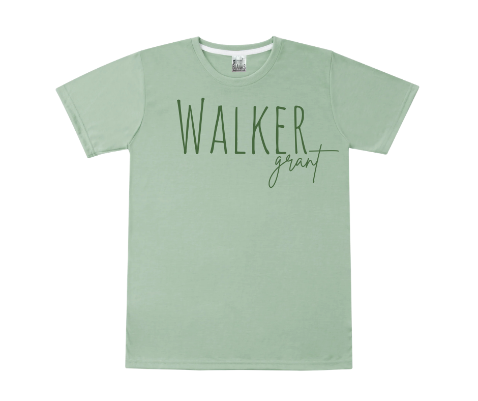 Kids Personalized Name Tee-Sage