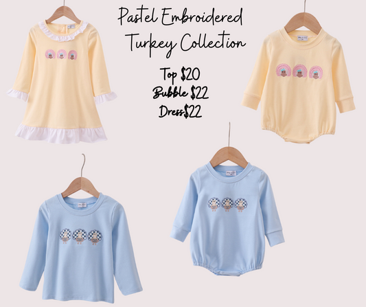 Pastel Embroidered Turkey Collection