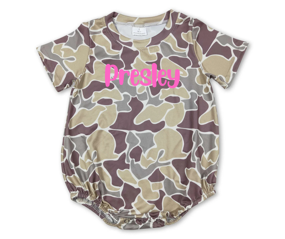 Custom Name Camo Bubble