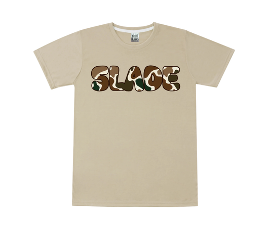 Kids Personalized Name Tee-Khaki/Retro