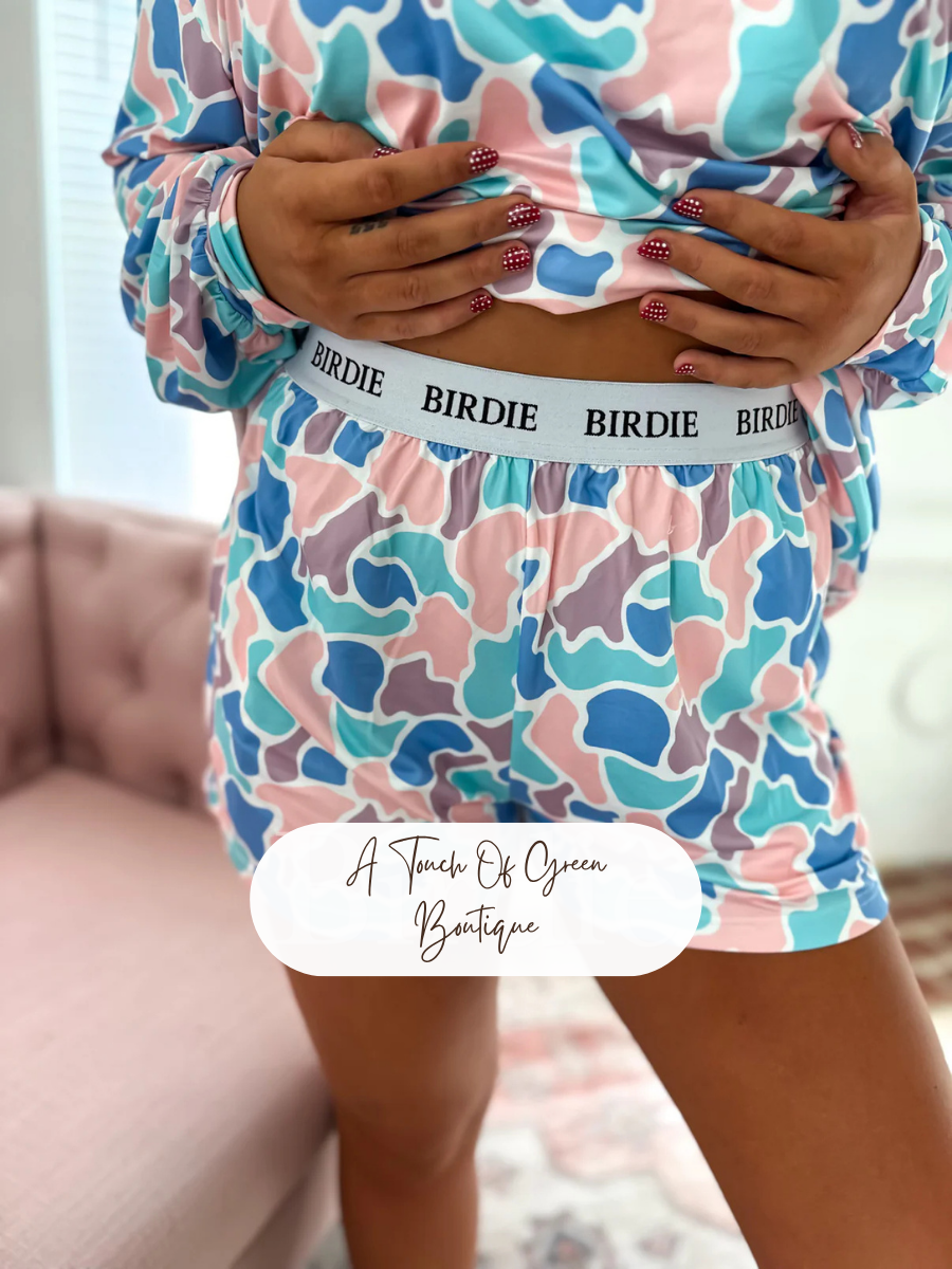 PREORDER Spring Duck Camo Two Piece Long Sleeve Boxer Set (SOLD AS SET)