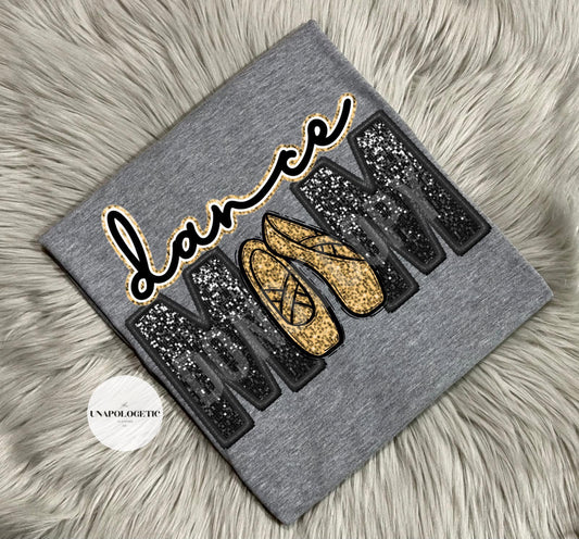 Faux Embroidered Dance Mama Tee
