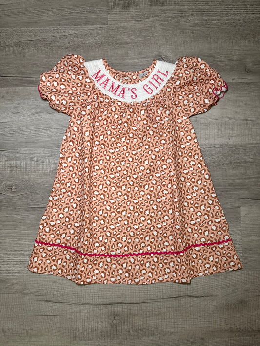 Girls Smocked Leopard Mamas Girl Dress