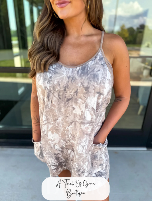 PREORDER Dark Camo Tank Dress with Built in Bra