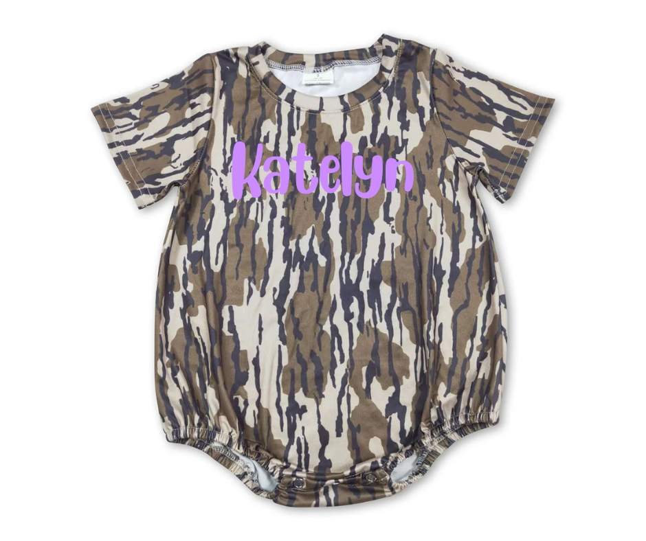 Custom Name Camo Bubble