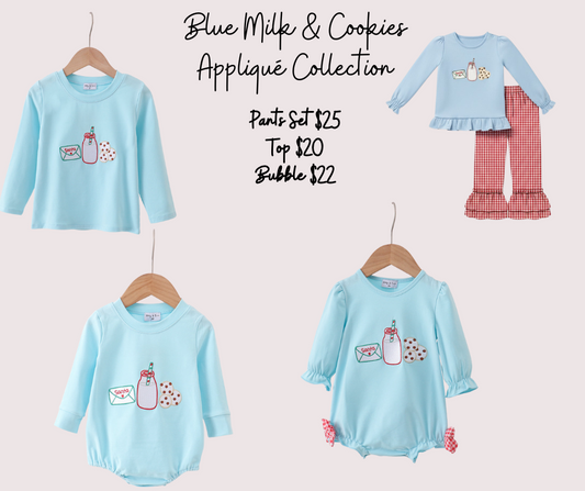 Blue Milk & Cookies Appliqué Collection