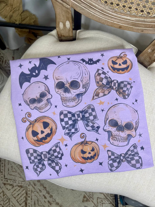 Skulls Bats Bows Pumpkins