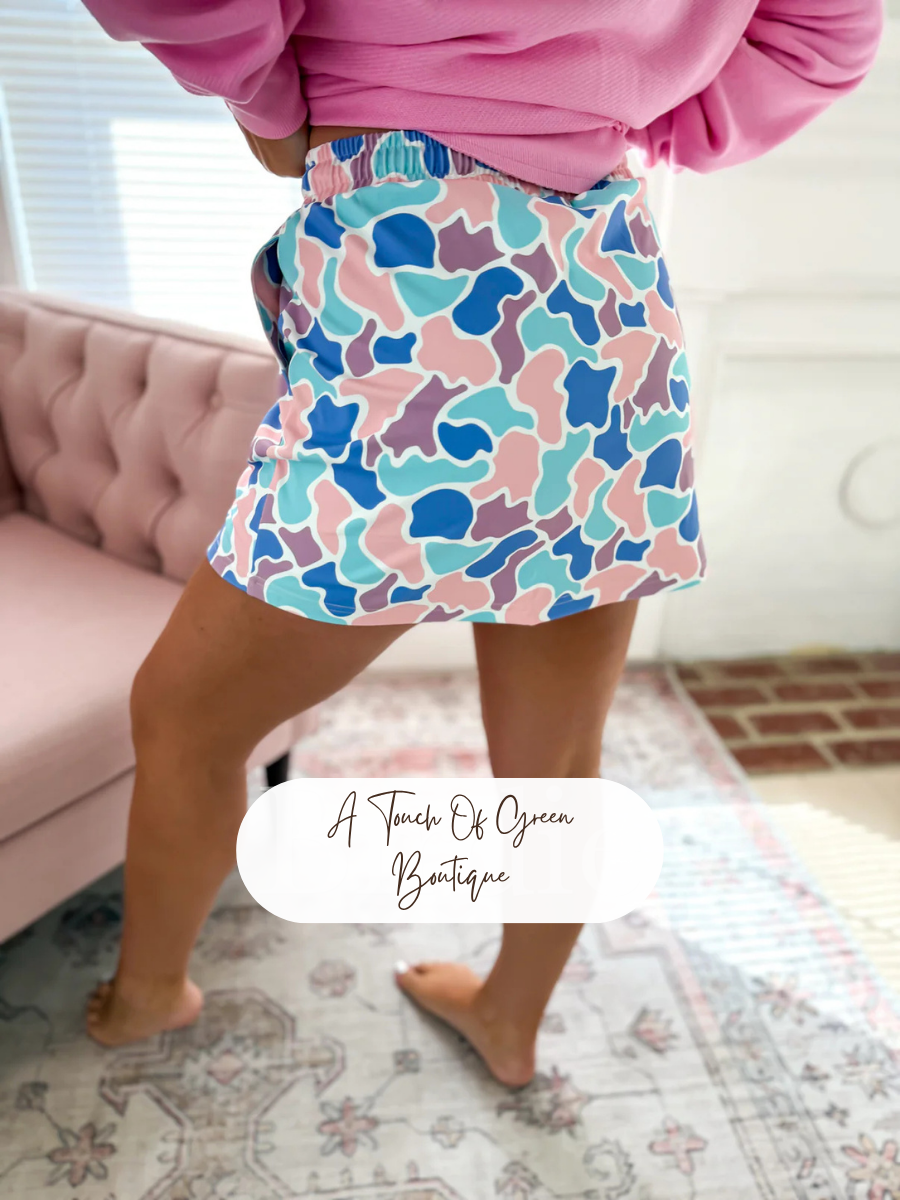 PREORDER Spring Duck Camo Active Skort