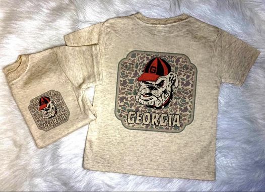 Front & Back  Vintage Old School Camo Football Team Bubble/Tee