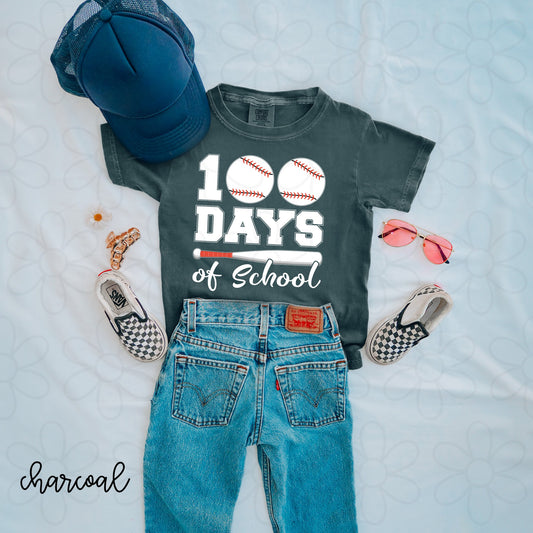 100 Days Of School Baseball Tee