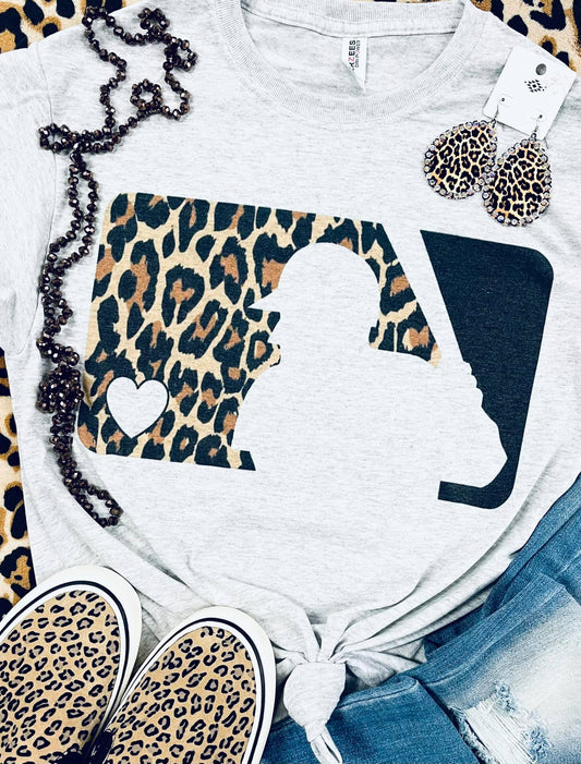 Leopard Baseball Tee