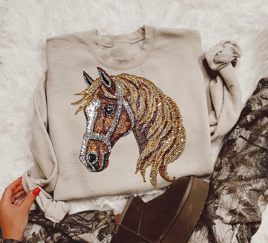 Western Horse Bling Tee
