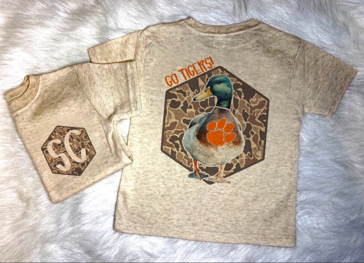 Kids Old School Camo Football Team T-shirt