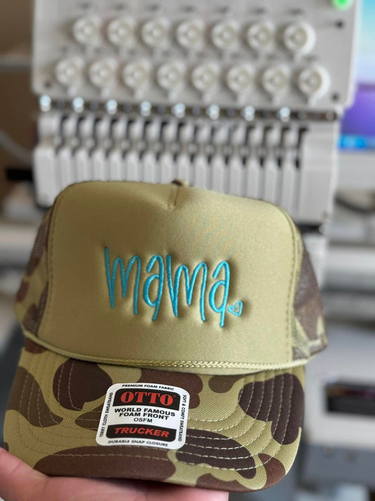 Embriodered Camo Mama Hat