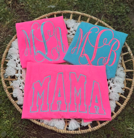 Embroidered Monogram/Name Tee