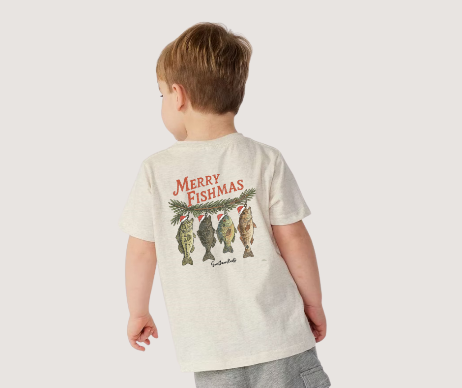 Boys Merry Fishmas Christmas Tee