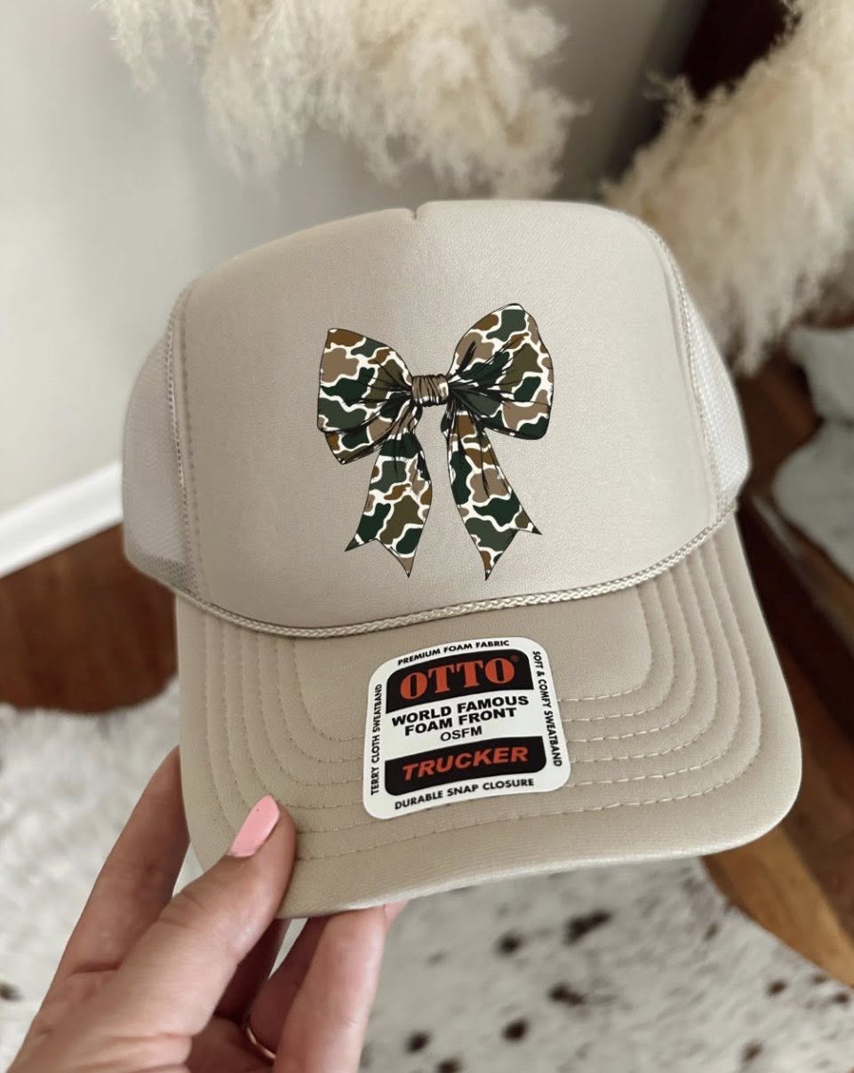 Camo Bow Trucker Hat