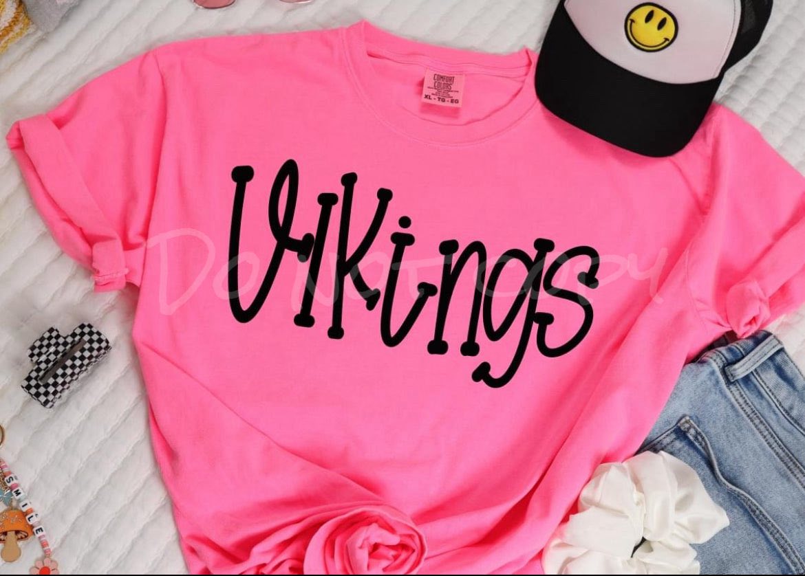 Kids Funky Serif Mascot T-Shirt-Any Mascot