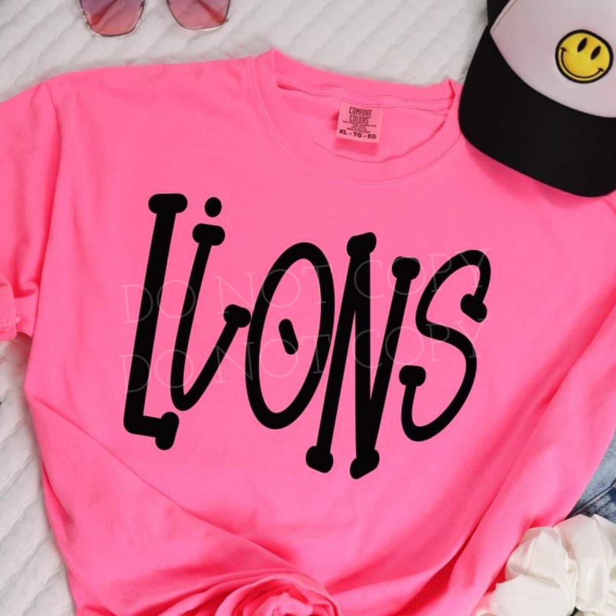 Kids Funky Serif Mascot T-Shirt-Any Mascot