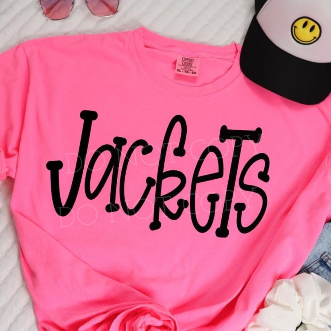 Adult Funky Serif Mascot T-Shirt-Any Mascot