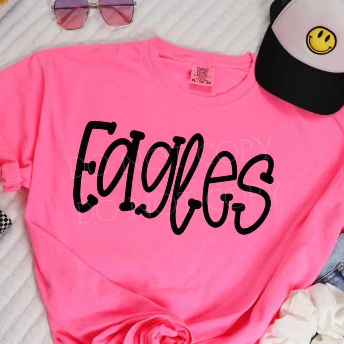 Adult Funky Serif Mascot T-Shirt-Any Mascot