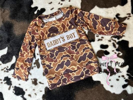 Embroidered Camo Daddy & Mama Long Sleeves