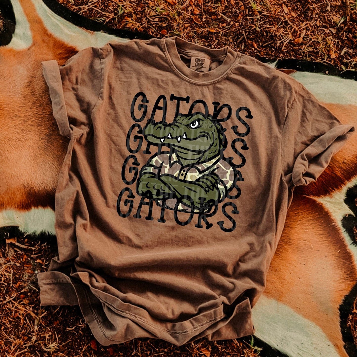 Adult Camo Stacked Mascot T-Shirt-See Mascot List