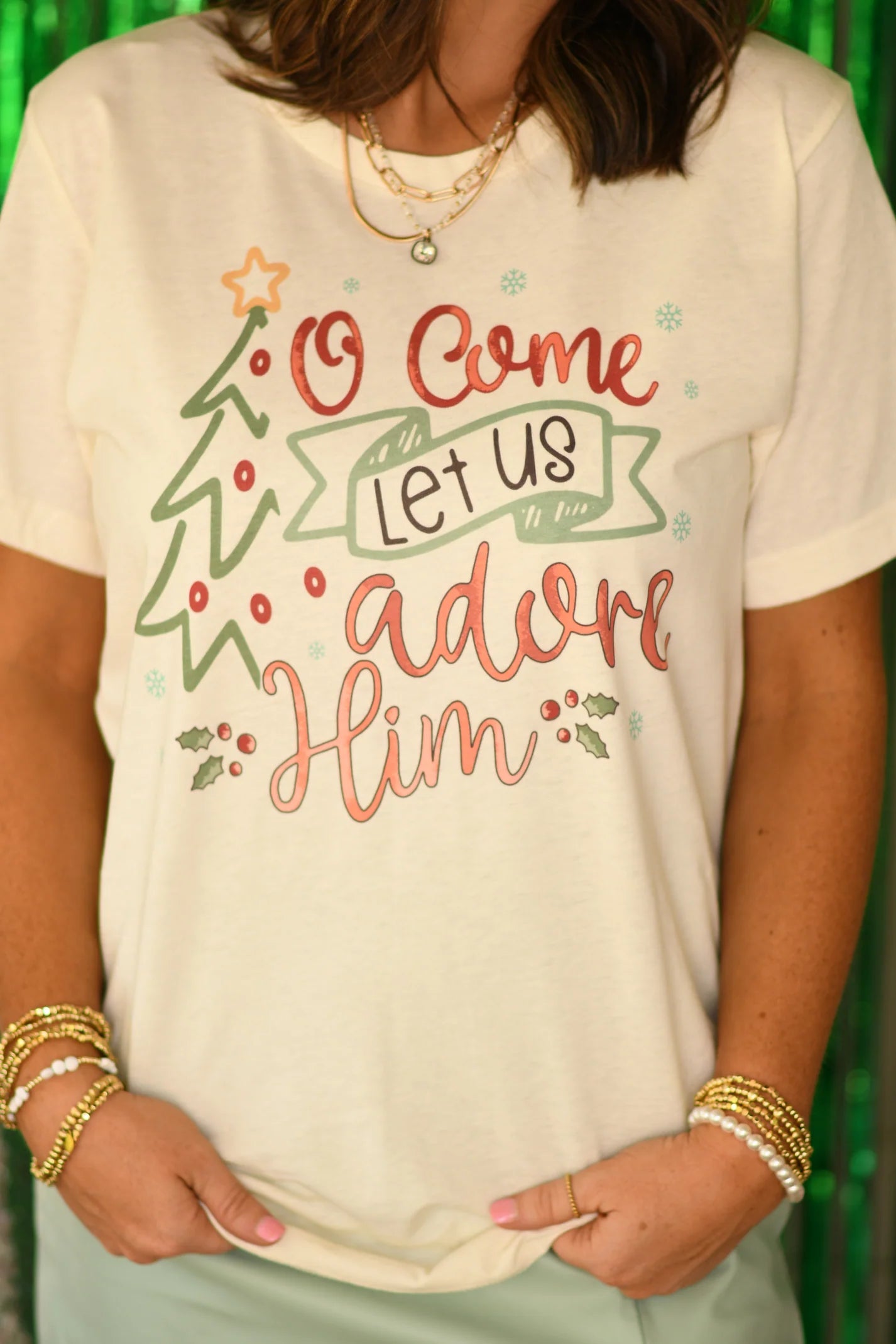 O Come Let Us Adore Him Tee