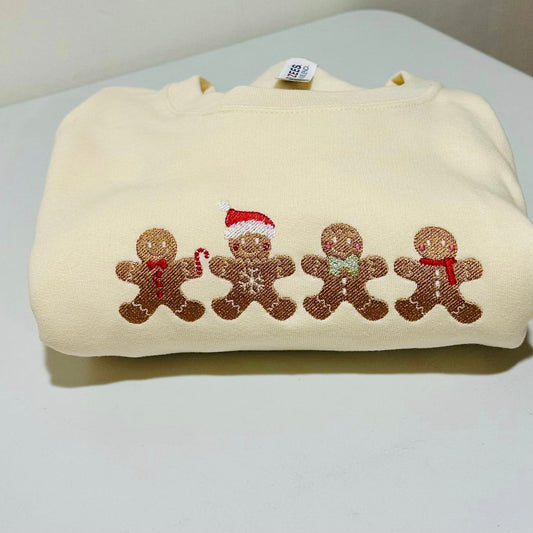 Embroidered Gingerbread Men